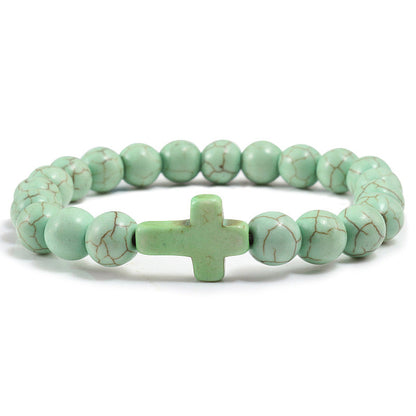 Cross Gemstone Bracelet