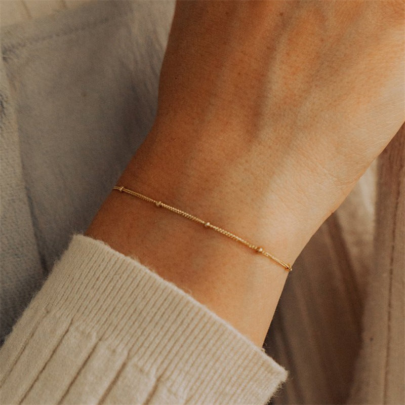 Stacking Beaded Chain Bracelet