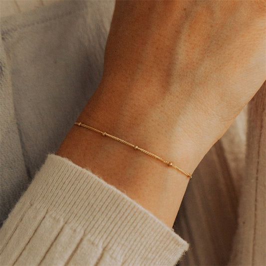 Stacking Beaded Chain Bracelet