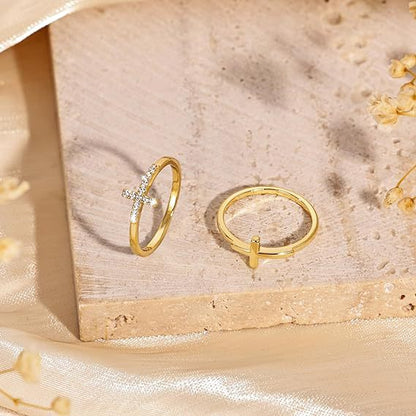 Eternal Cross Ring Set