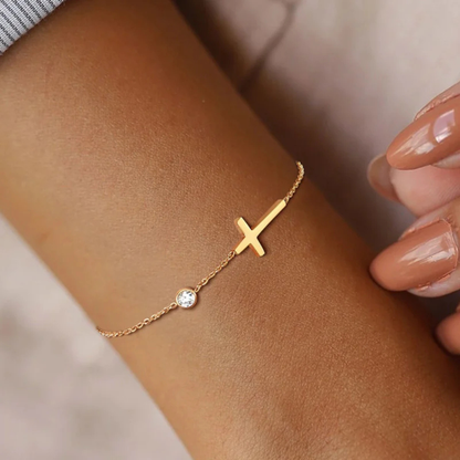 Healing Cross Gemstone Bracelet