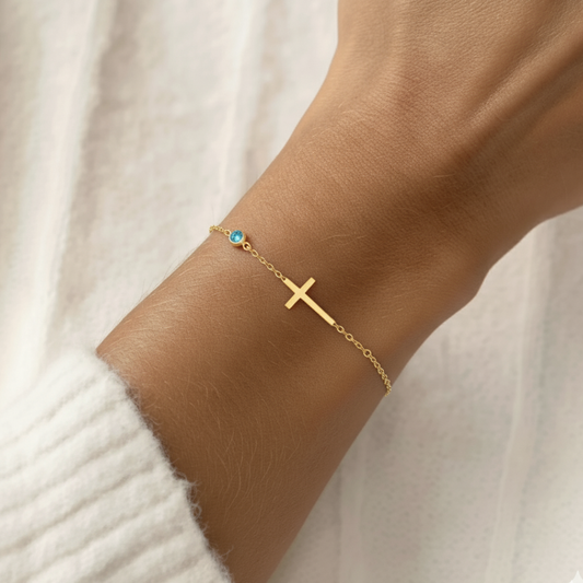 Healing Cross Gemstone Bracelet
