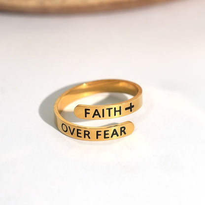 Faith Over Fear Ring