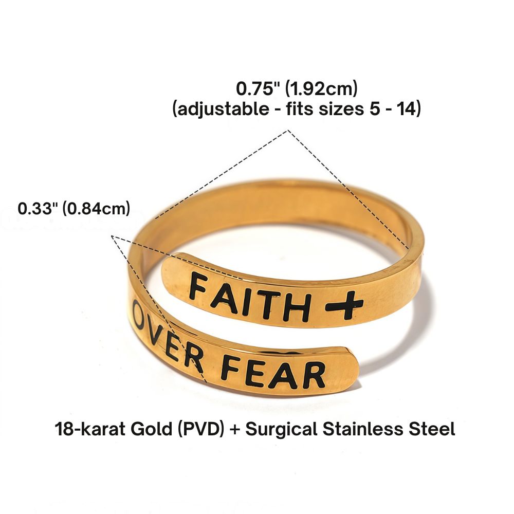 Faith Over Fear Ring
