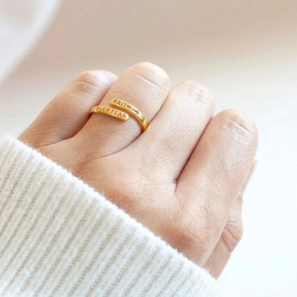 Faith Over Fear Ring