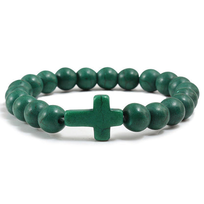 Cross Gemstone Bracelet