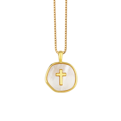 Seraphine Seashell Cross Necklace
