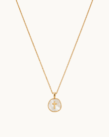 Seraphine Seashell Cross Necklace