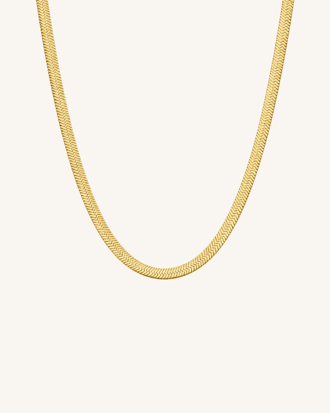 Stacking Flat Herringbone Necklace