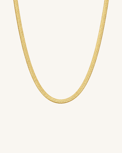 Stacking Flat Herringbone Necklace