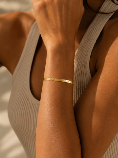 Stacking Flat Herringbone Bracelet