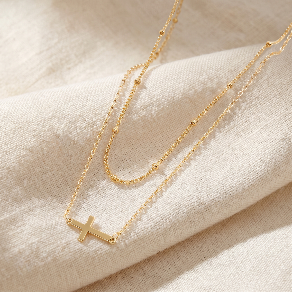 Elora Double Chain Cross